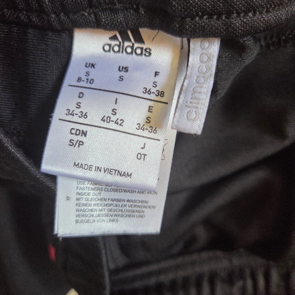 adidas Kids Black and Pink Sweatpants - Picture 4 of 8
